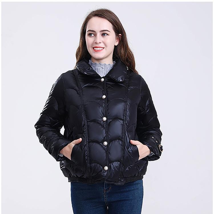 Short Black Women's Down Jacket