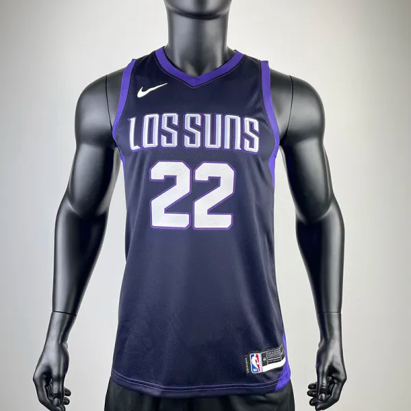 2017-18 SUNS AYTON #22 Royal Blue City Edition Top Quality Hot Pressing NBA Jersey