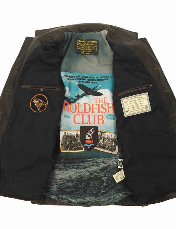 RAF GOLDFISH LEATHER COAT