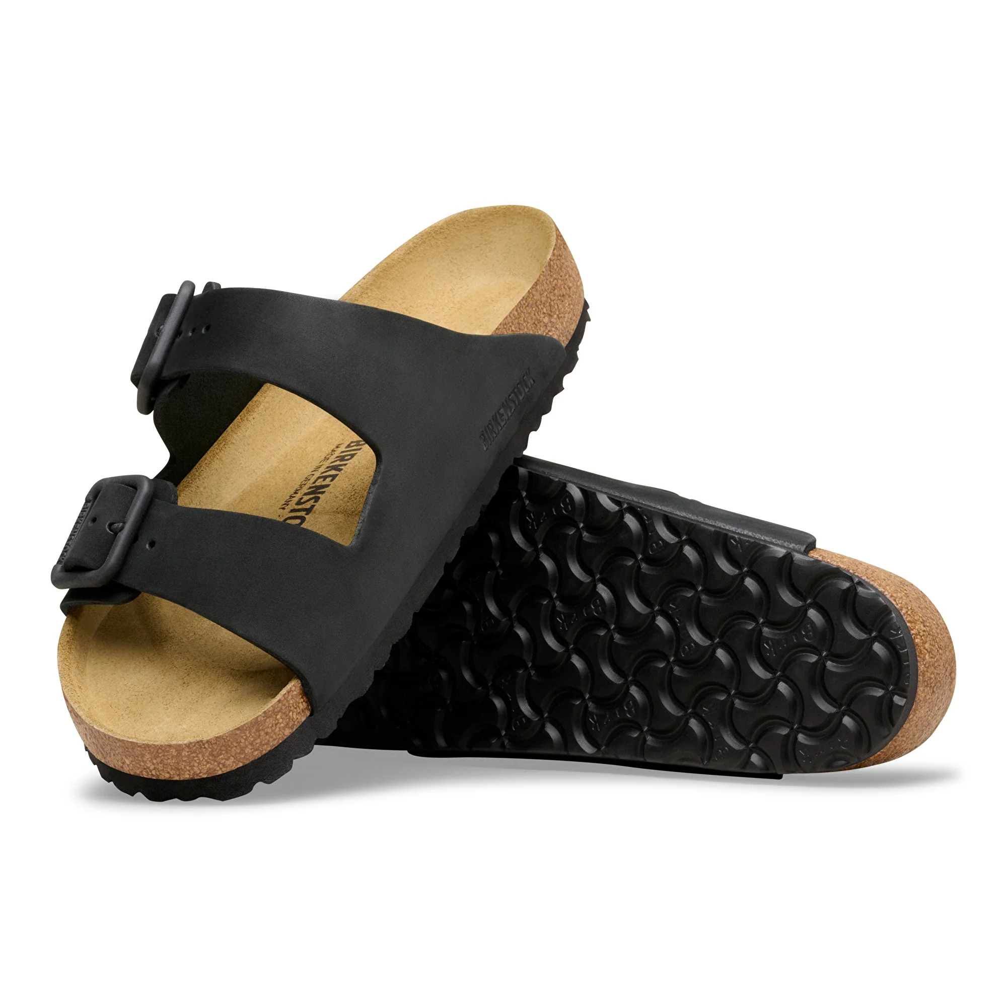 Arizona Wire Buckle Nubuk Leather Black - leoleo123123