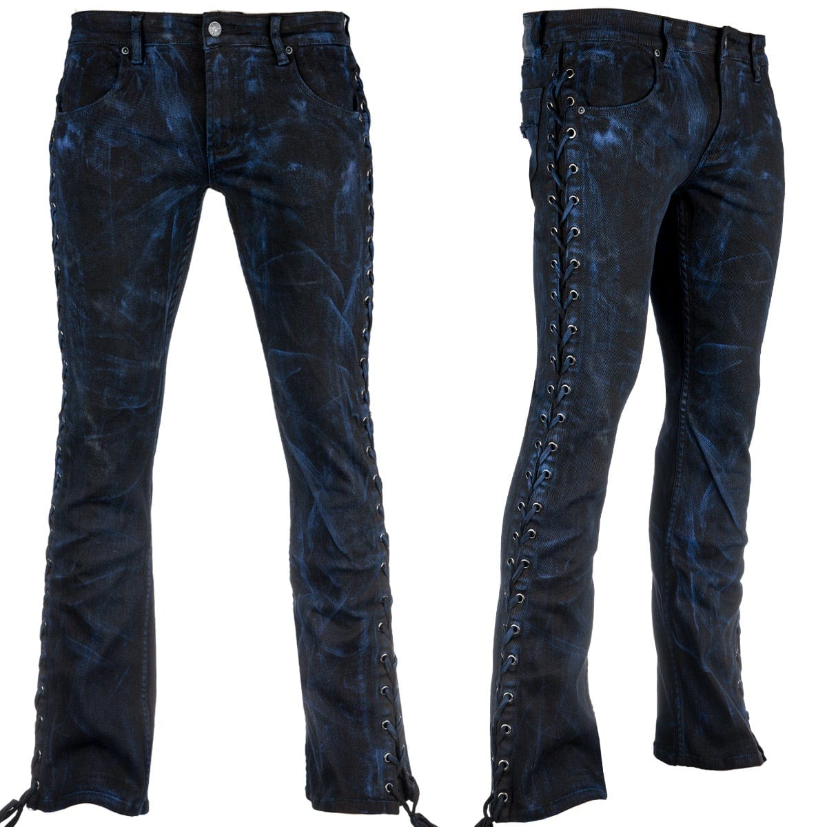 Sidelaced Cobalt Alloy Wash Pants