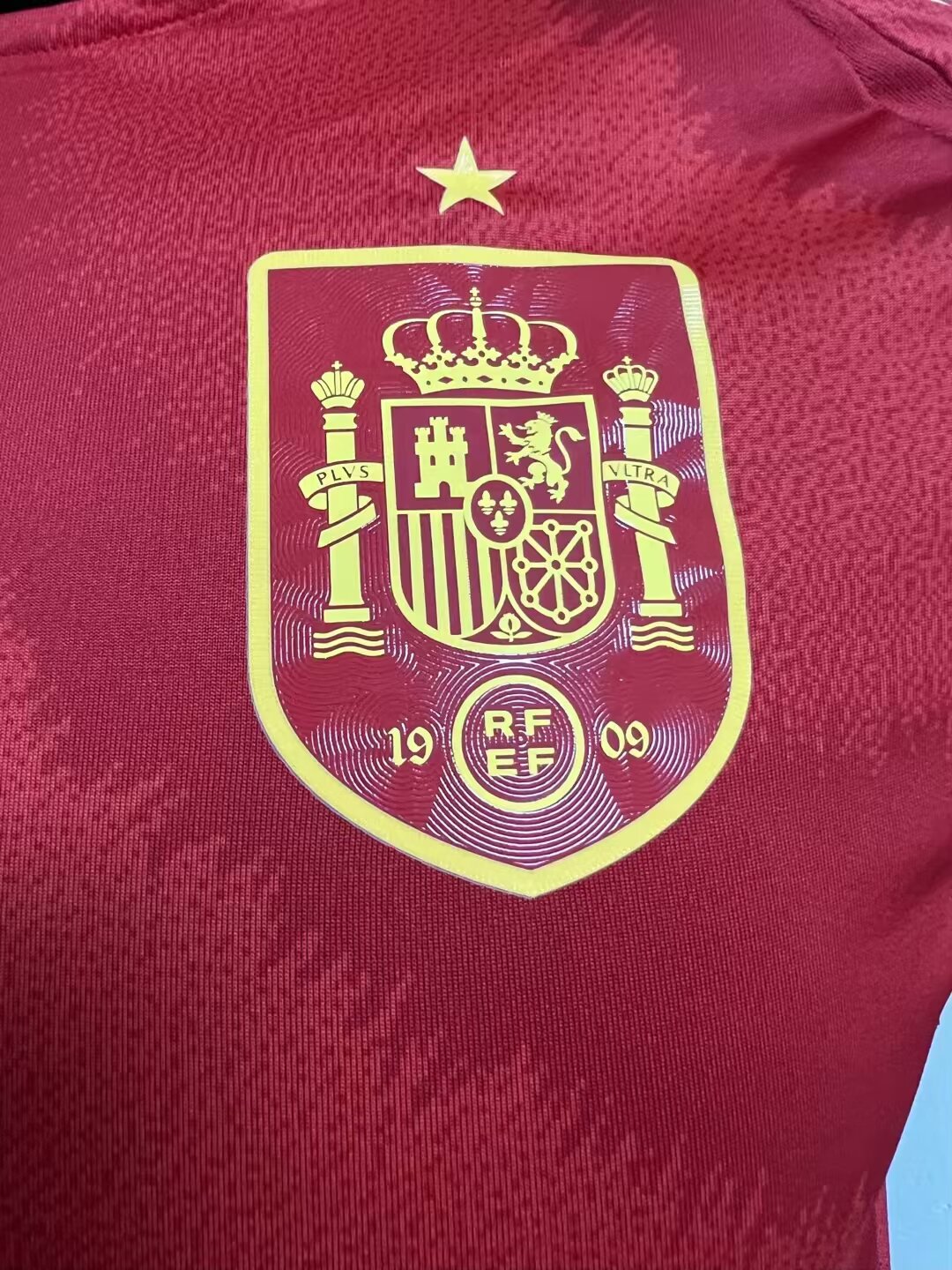 2024 Spain European Cup Home Player Version Soccer Jersey