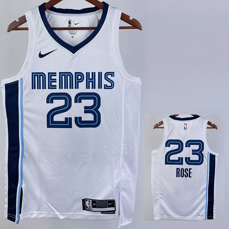 22-23 GRIZZLIES ROSE #23 White Top Quality Hot Pressing NBA Jersey