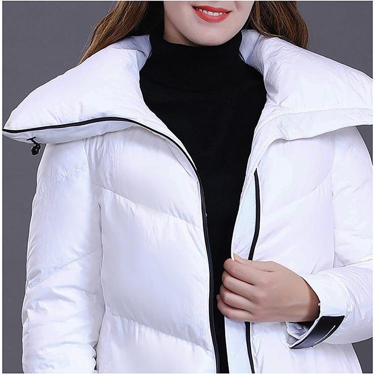 Mid Length Milky Women's Down Jacket