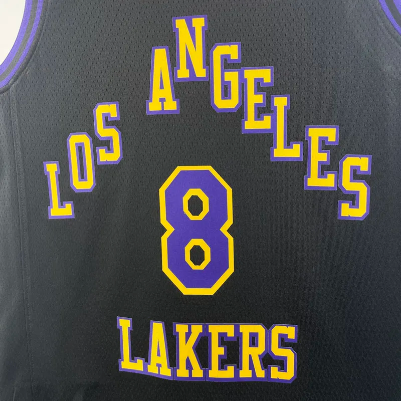 23-24 LAKERS BRYANT #8 Black City Edition Top Quality Hot Pressing NBA Jersey