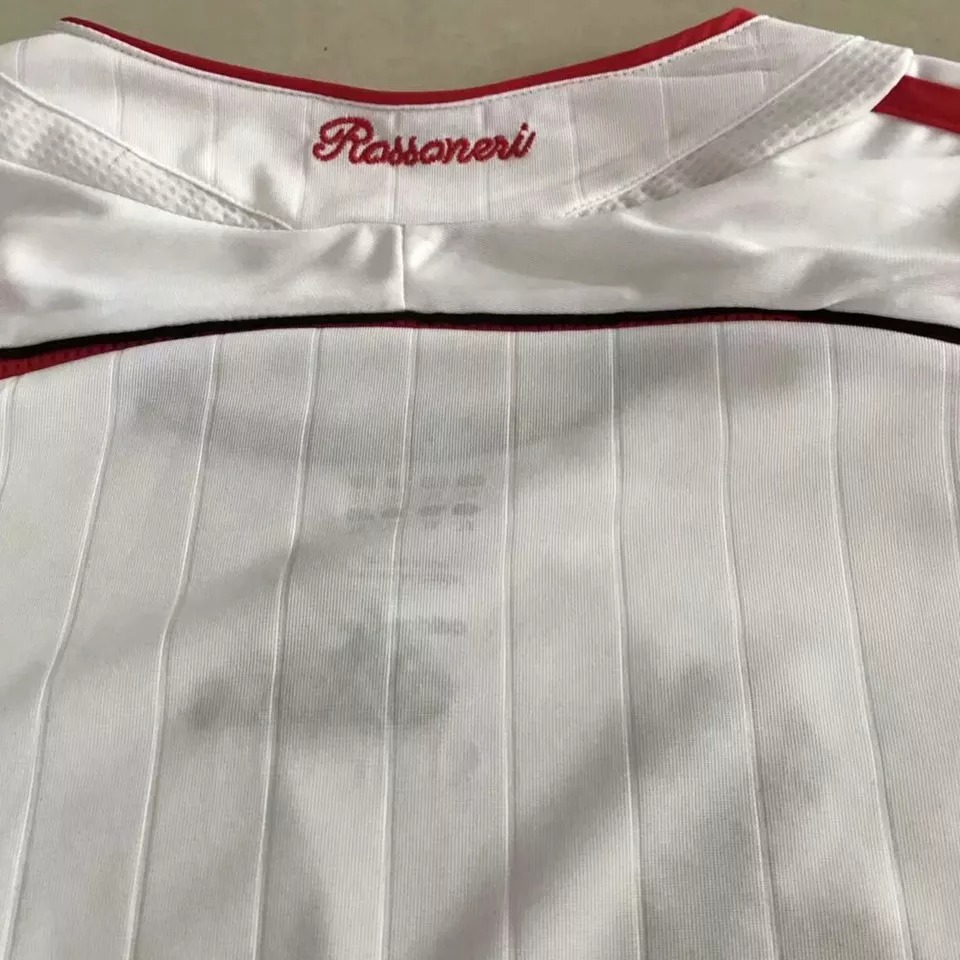 2006-2007 ACM Away White Long Sleeve Retro Soccer Jersey(带决赛小字)