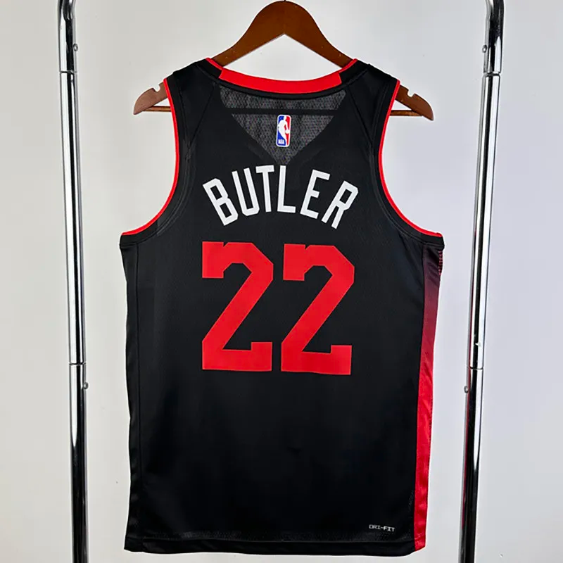 23-24 HEAT BUTLER #22 Black City Edition Top Quality Hot Pressing NBA Jersey (V领）