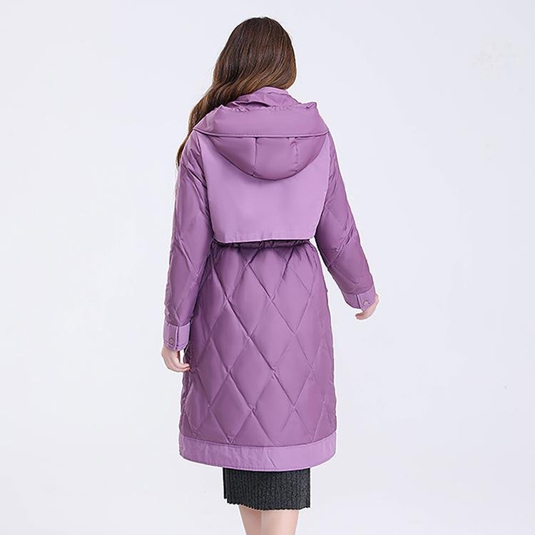 Longer Purple Women's Down Jacket
