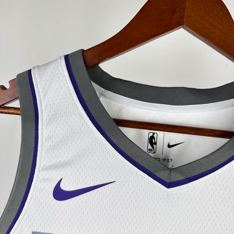 22-23 KINGS SABONIS #10 White Home Top Quality Hot Pressing NBA Jersey(V领）