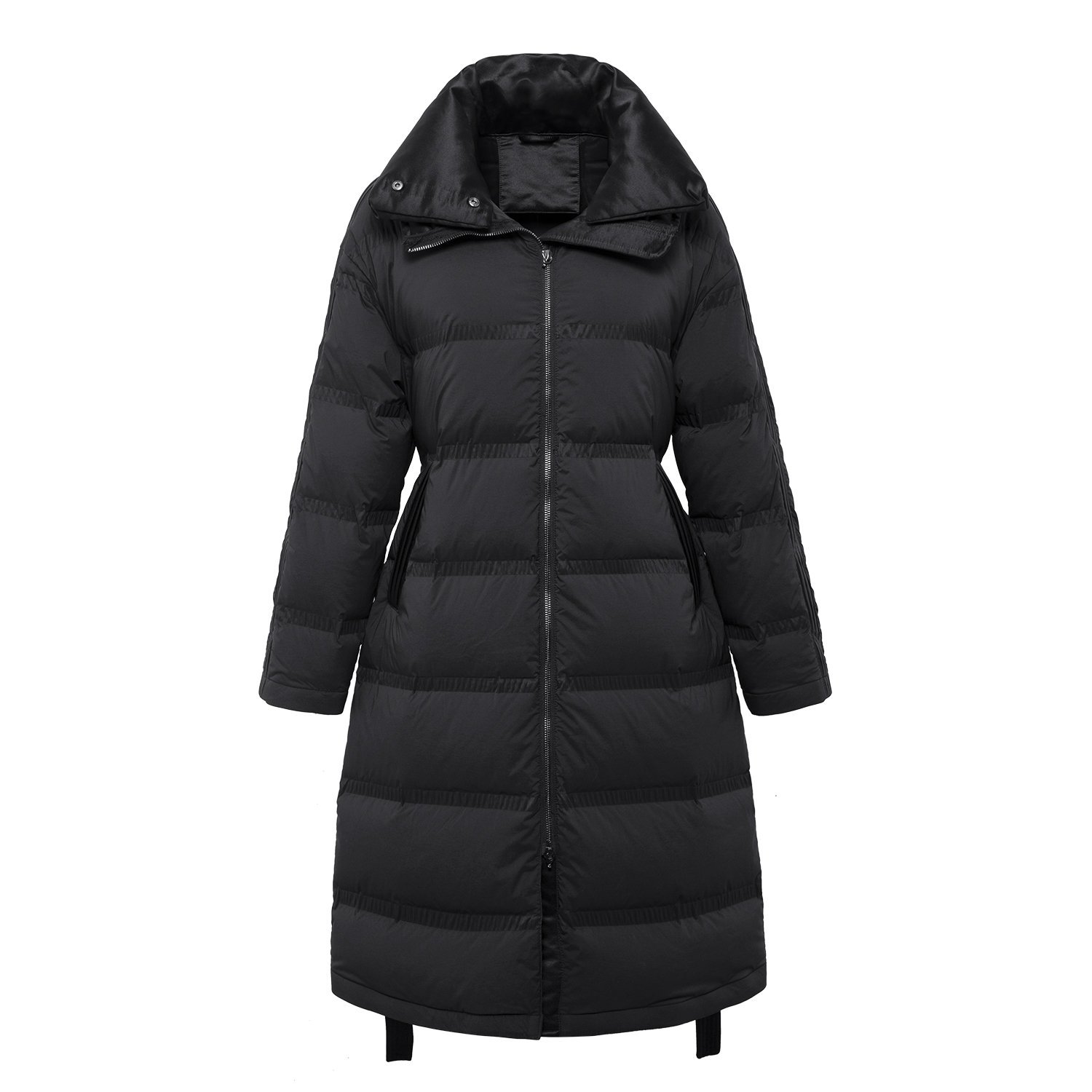 Longer Dark Blue Women's Down Jacket