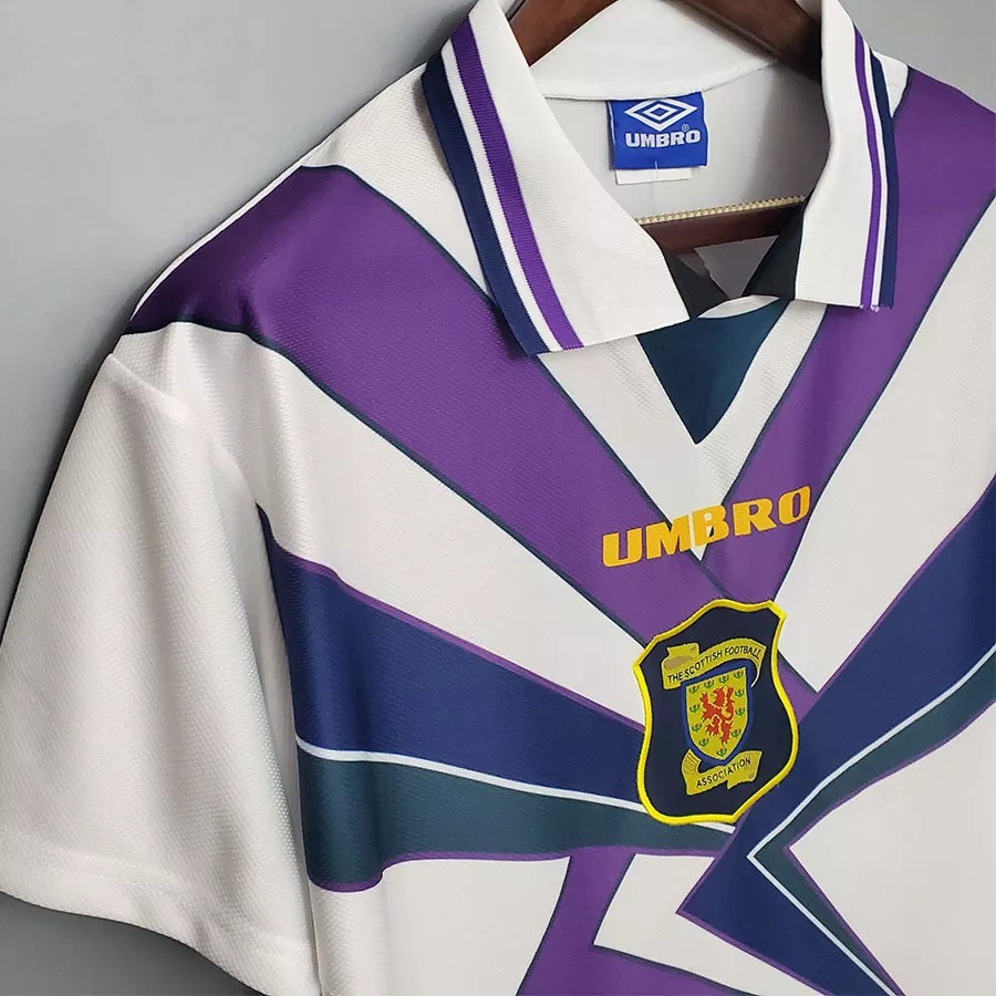 1994-1996 Scotland White Retro Soccer Jersey