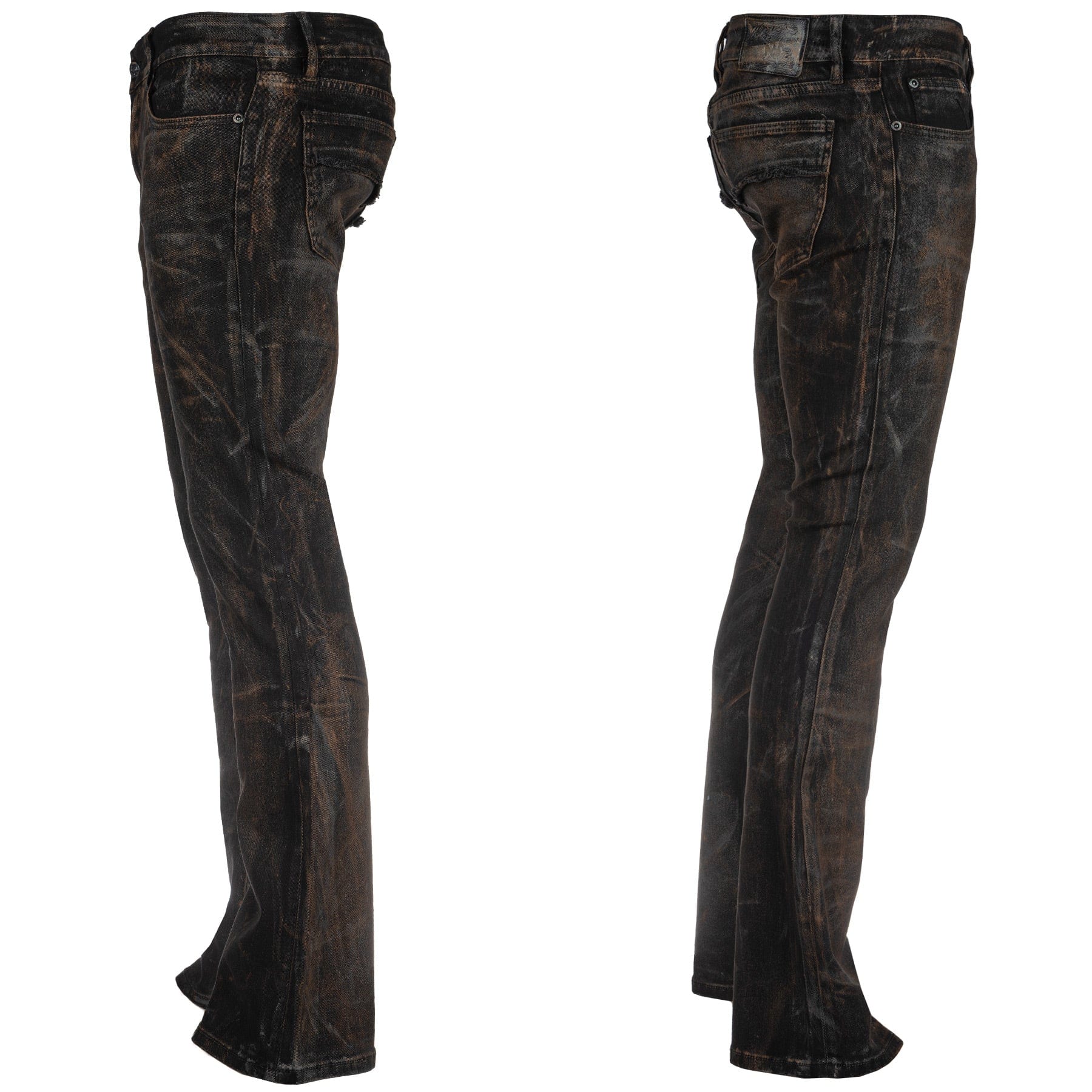 Burnt Umber Smoke Alloy Washed Pants