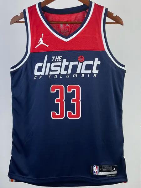22-23 Wizards KUZMA #33 Royal Blue Top Quality Hot Pressing NBA Jersey (Trapeze Edition)