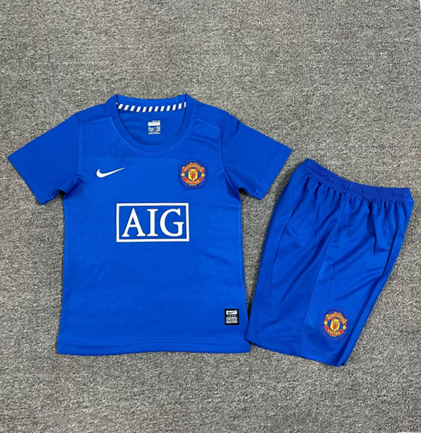 2008-2009 Man Utd Third Retro Kids Soccer Jersey