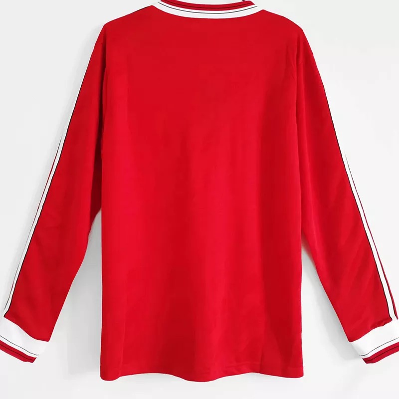1986 Man Utd Home Long Sleeve Retro Soccer Jersey