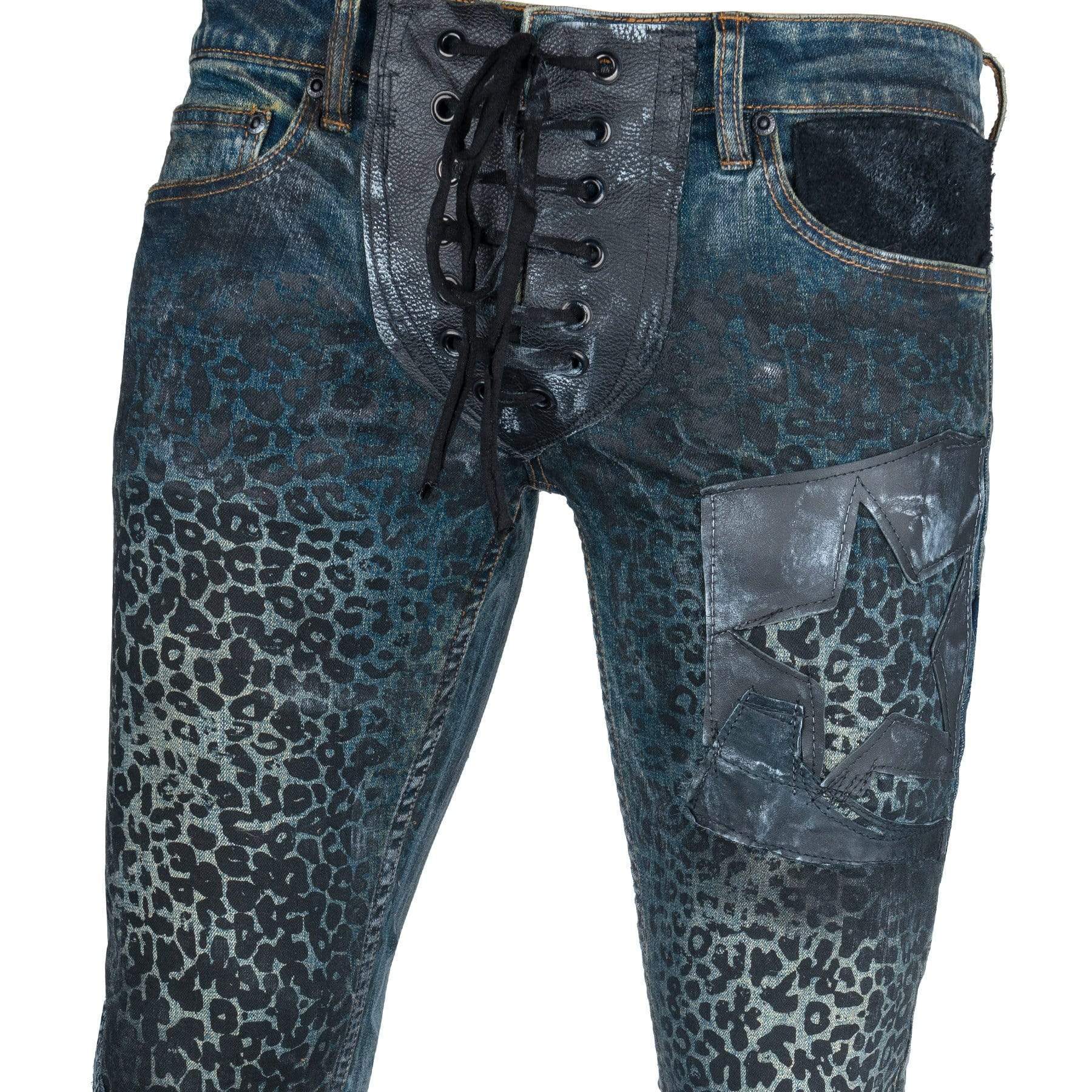 Pants - Blue Leopard