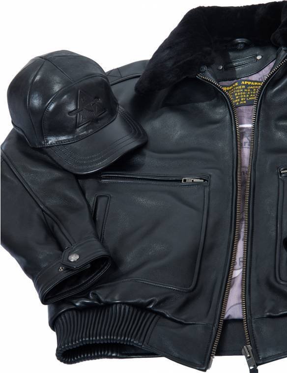 TOP GUN 2 FLIGHT LEATHER JACKET BLACK