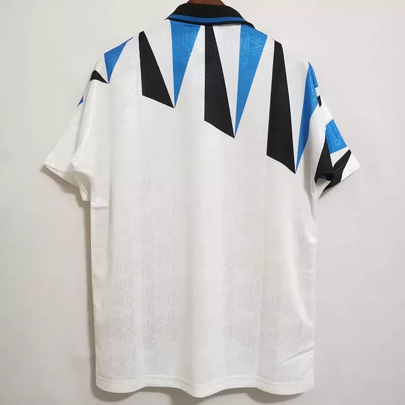 1991-1992 INT Away White Retro Soccer Jersey