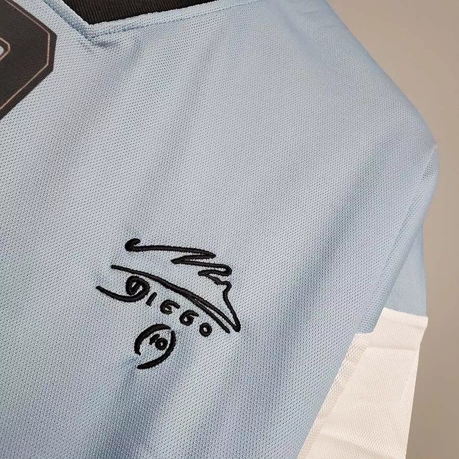 MARADONA 10# Argentina Home Retrot Soccer Jersey 2001