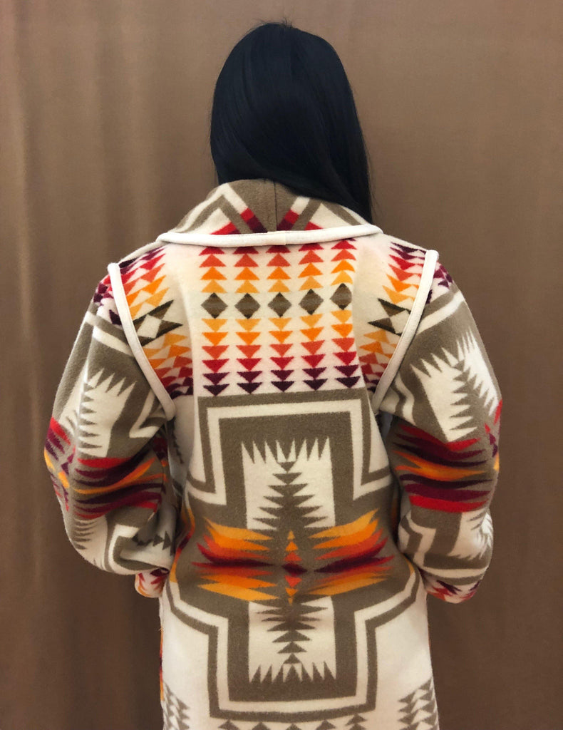 Kraff's Reversible Wool Car Coat, Harding Ivory