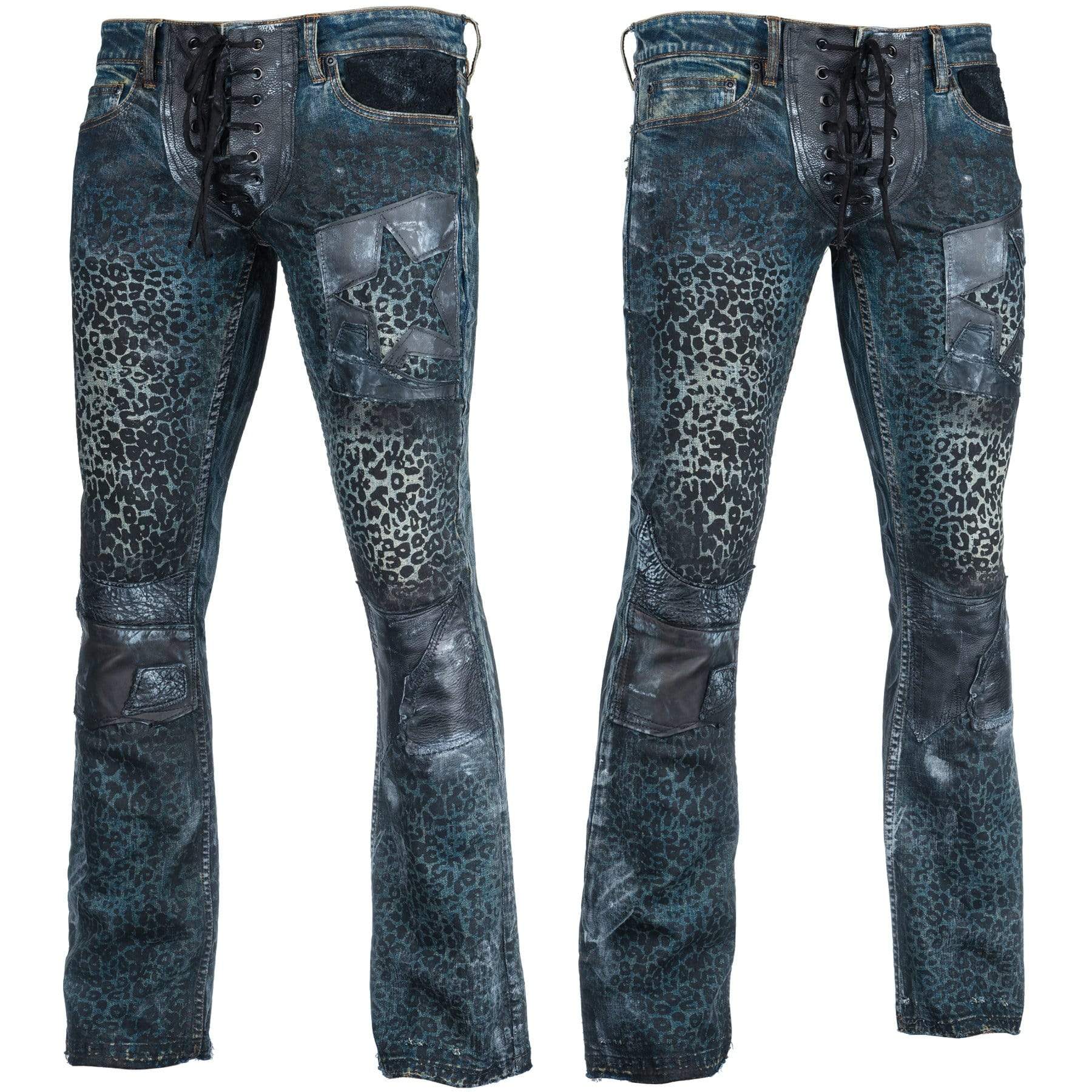 Pants - Blue Leopard