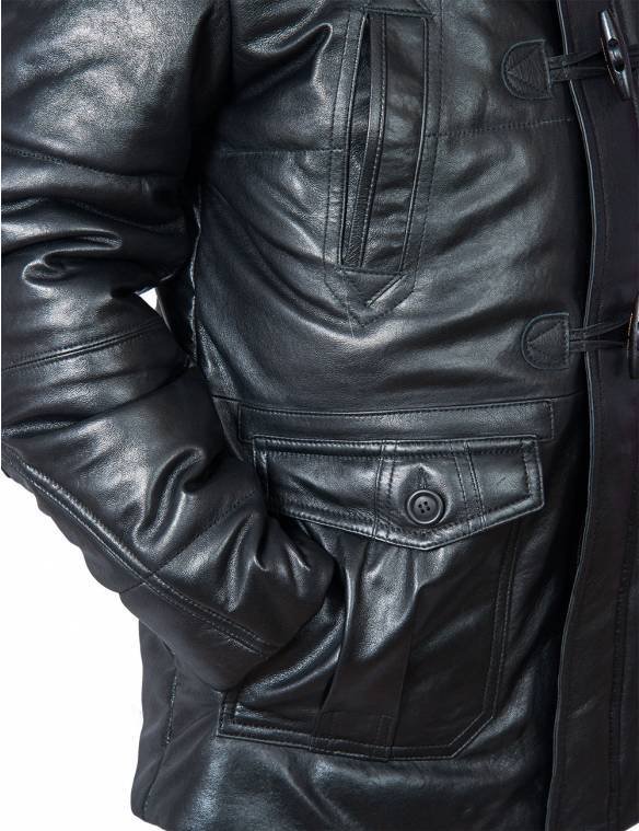 BALTO LEATHER PARKA LONG