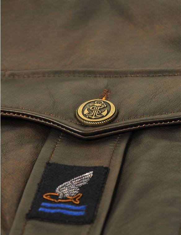 RAF GOLDFISH LEATHER COAT
