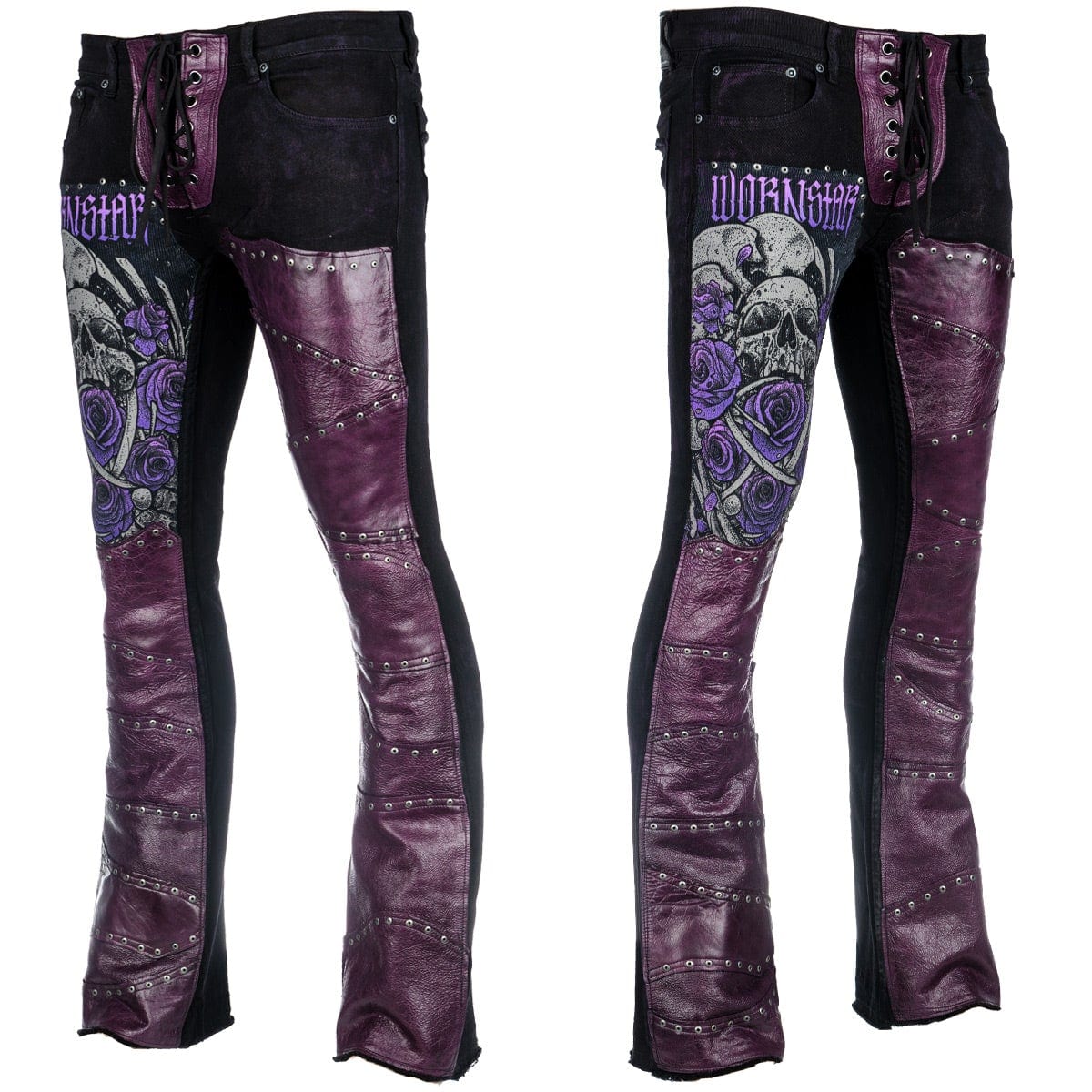 Heartbreaking Bones Purple Rocker Pants