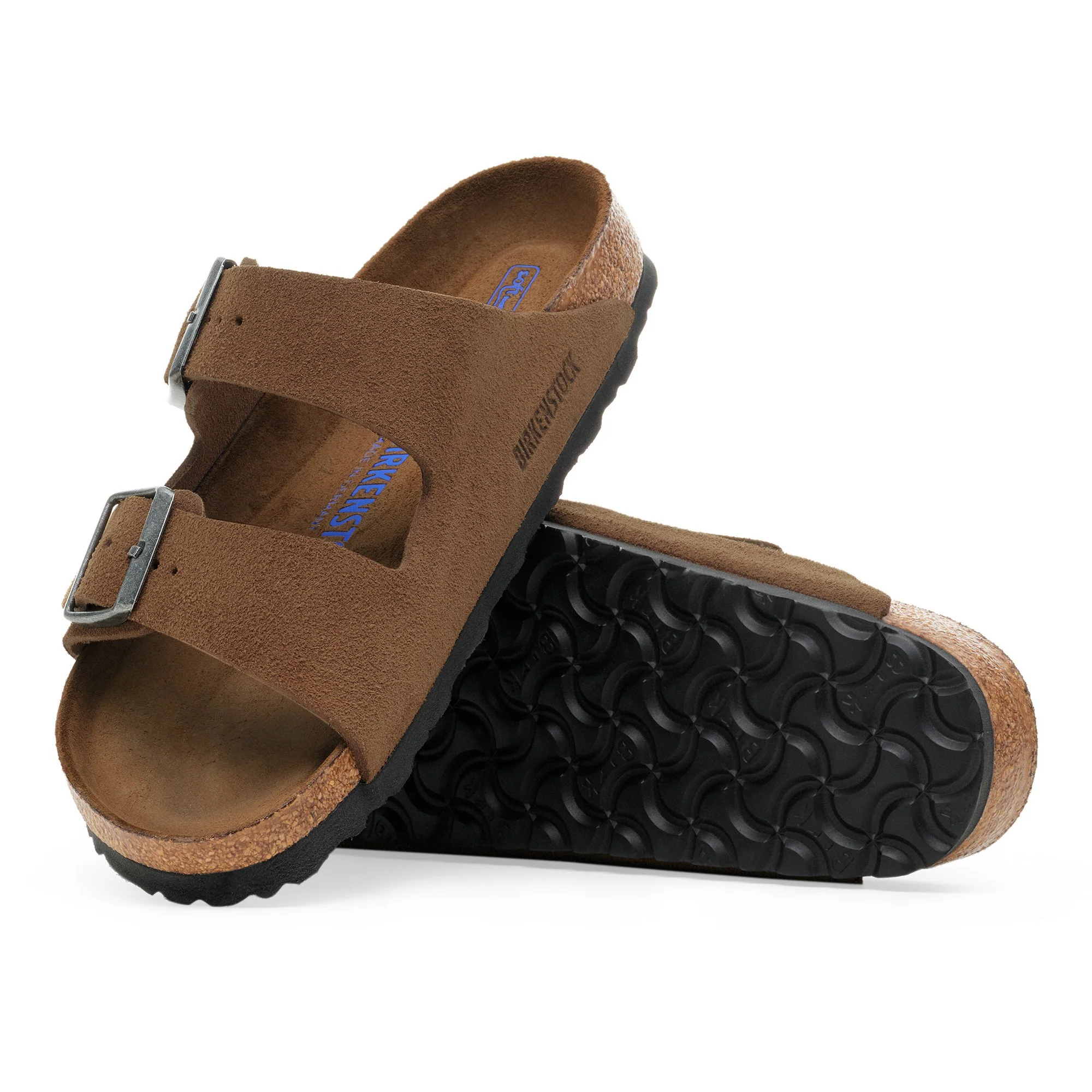 Arizona Soft Footbed Suede Leather Dark Tea Tonal - leoleo123123
