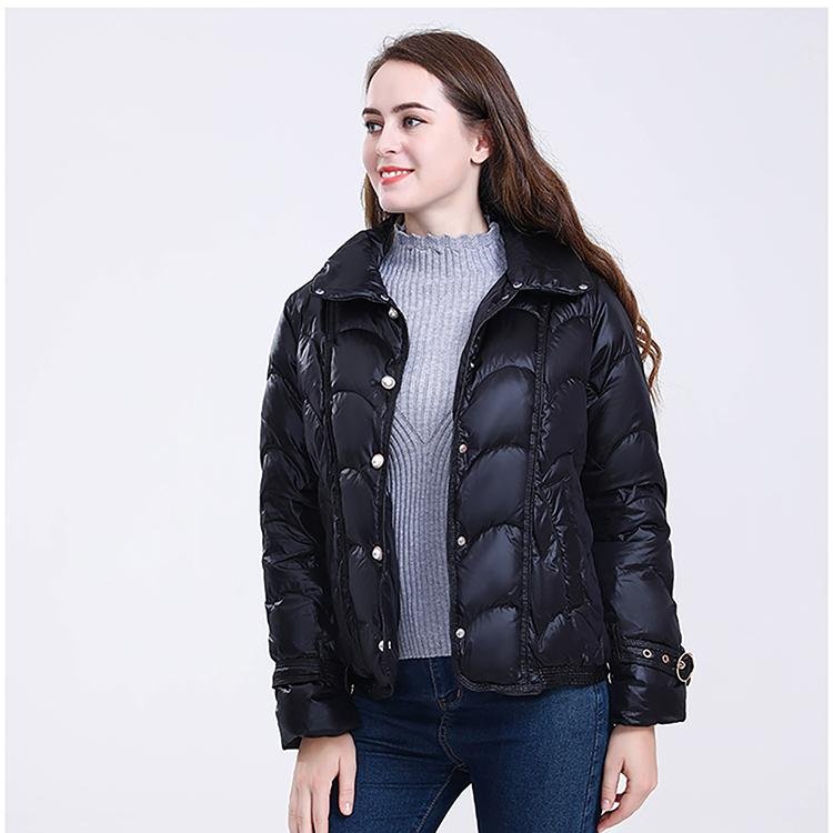 Short Black Women's Down Jacket
