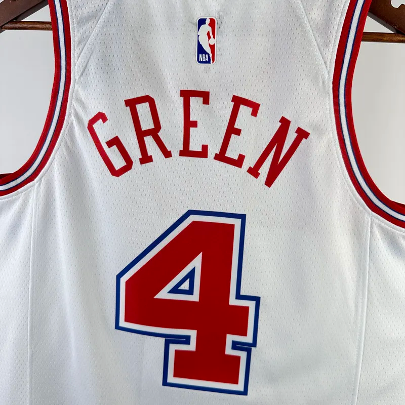 23-24 ROCKETS GREEN #4 White City Edition Home Top Quality Hot Pressing NBA Jersey