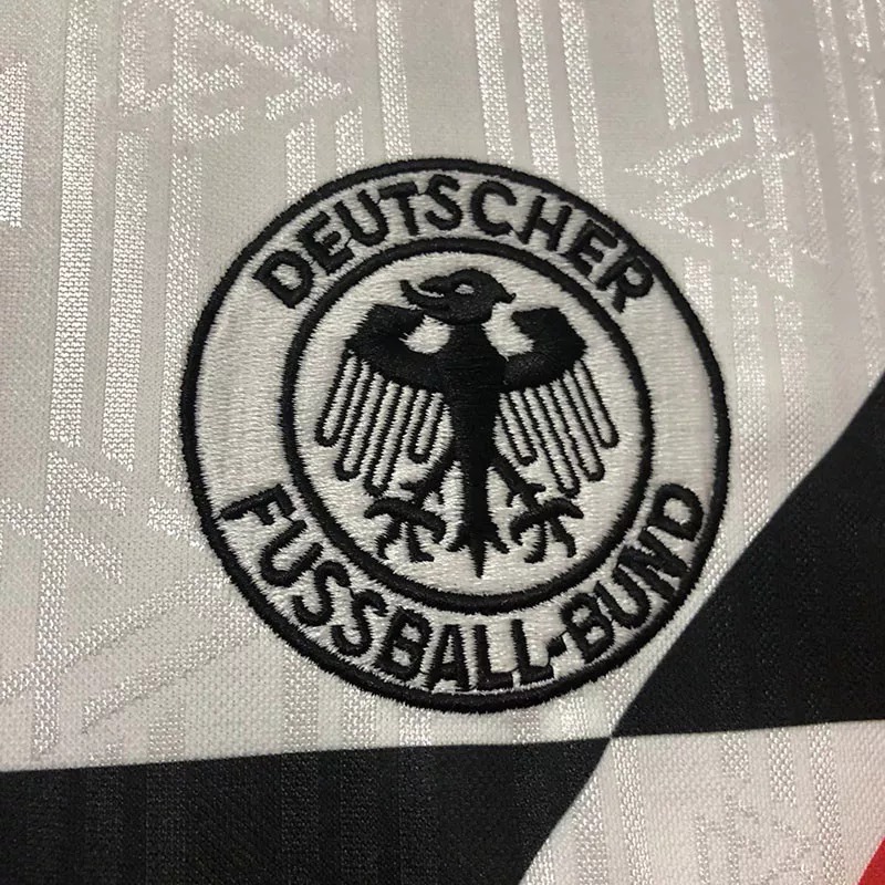 1990 Germany Home White Retro Soccer Jersey