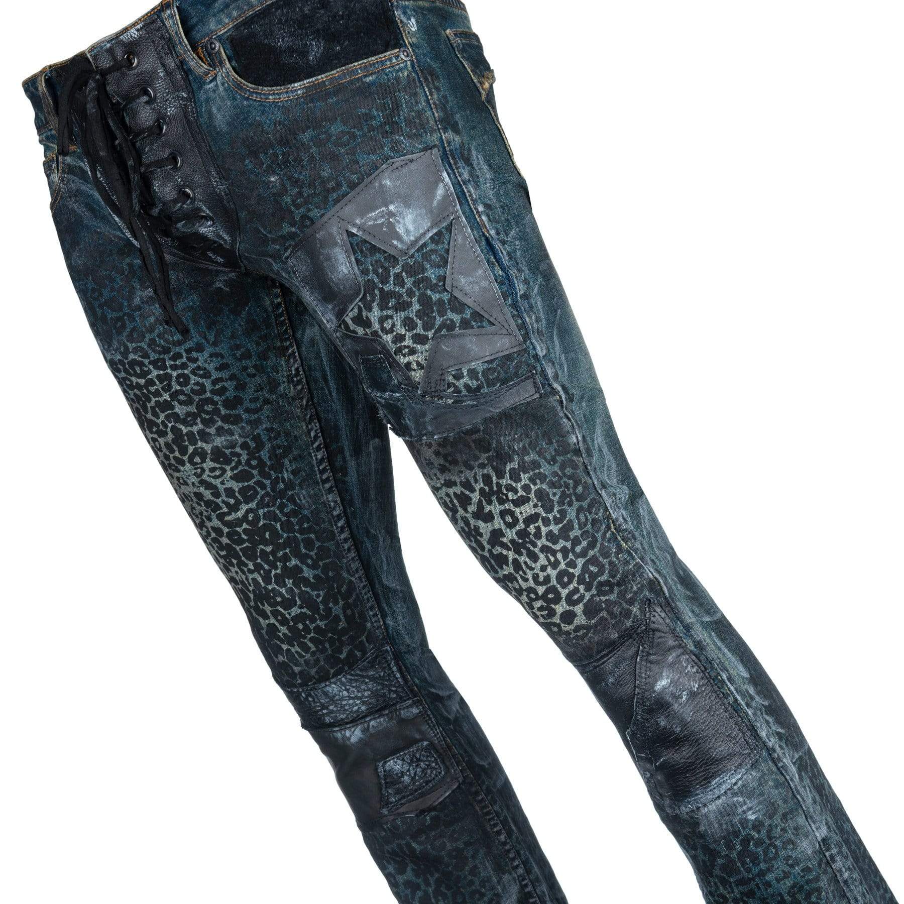 Pants - Blue Leopard
