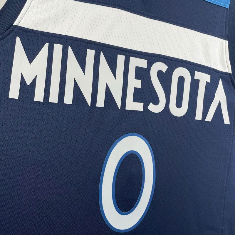 22-23 Timberwolves RUSSELL #0 Blue Top Quality Hot Pressing NBA Jersey