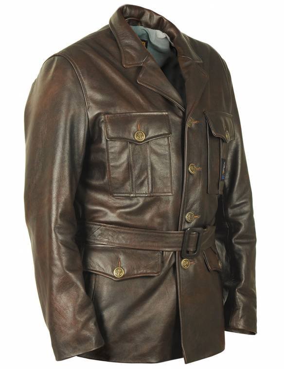 RAF GOLDFISH LEATHER COAT