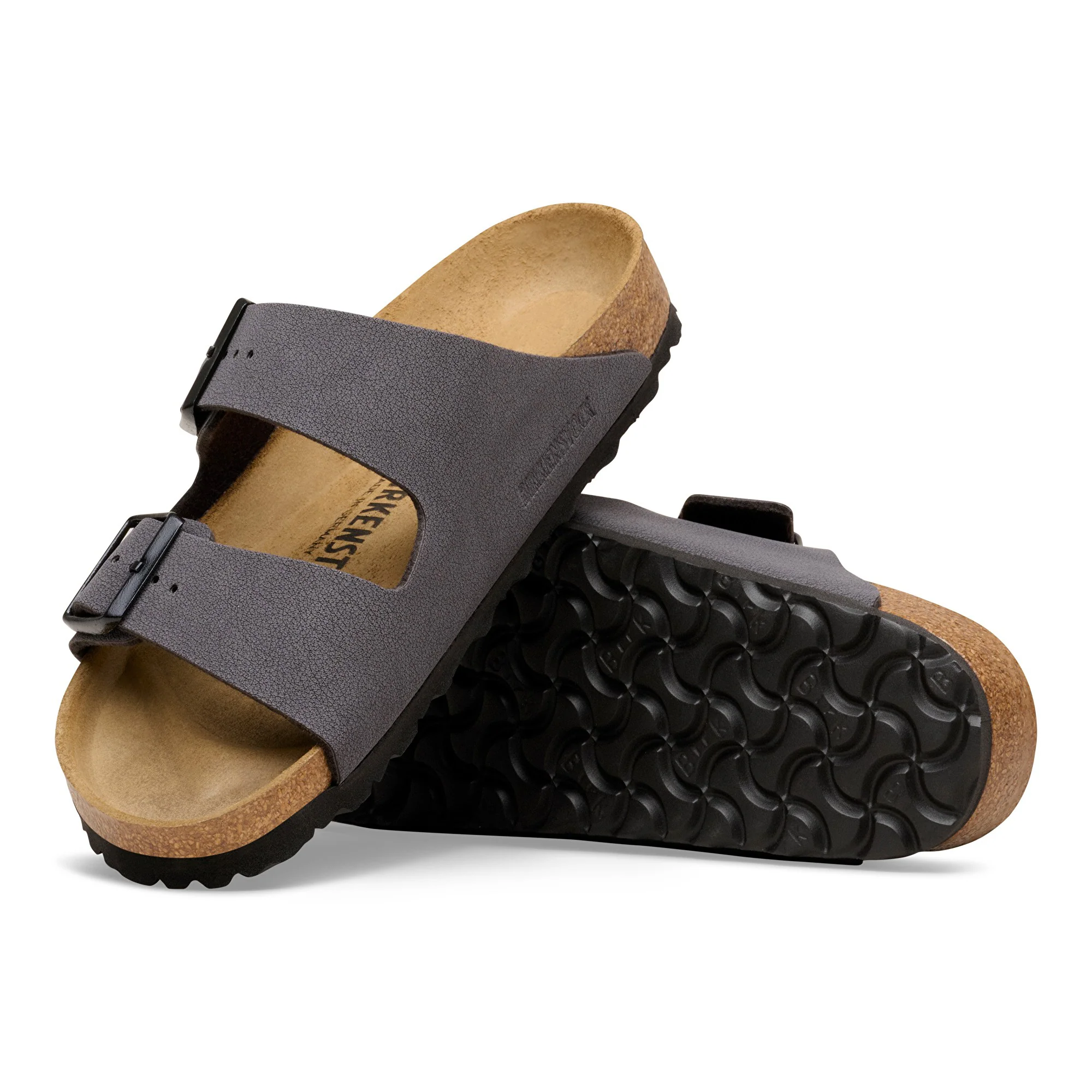 Arizona Birko-Flor Nubuk Velvet Gray/Black Buckles - leoleo123123