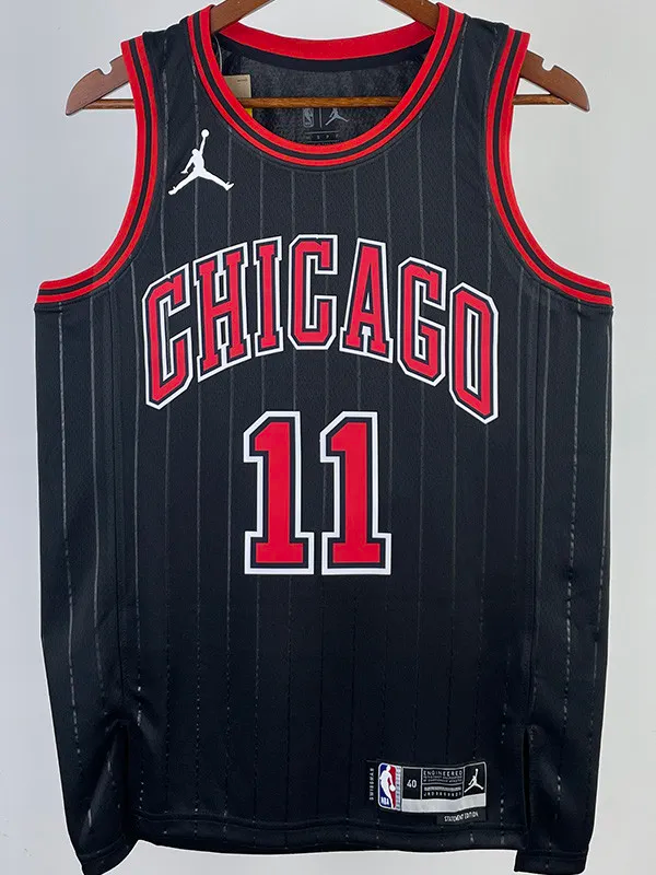 22-23 BULLS DEROZAN #11 Black Top Quality Hot Pressing NBA Jersey (Trapeze Edition)