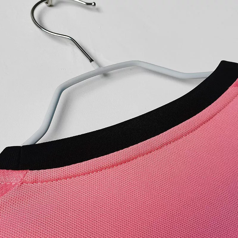 2015-2016 JUV Away Pink Retro Long Sleeve Soccer Jersey