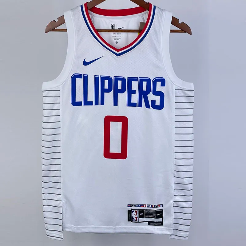 22-23 Clippers WESTBROOK #0 White Top Quality Hot Pressing NBA Jersey