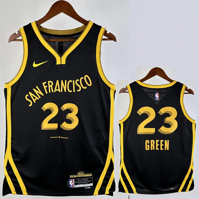 23-24 WARRIORS GREEN #23 Black City Edition Top Quality Hot Pressing NBA Jersey
