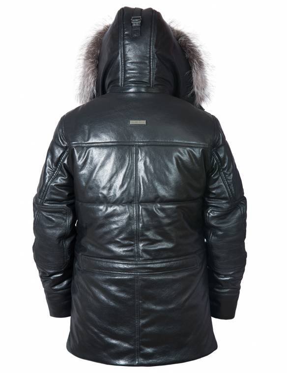 BALTO LEATHER PARKA LONG