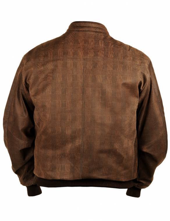 PANTERE NERE PRINTED SUEDE BOMBER LEATHER JACKET