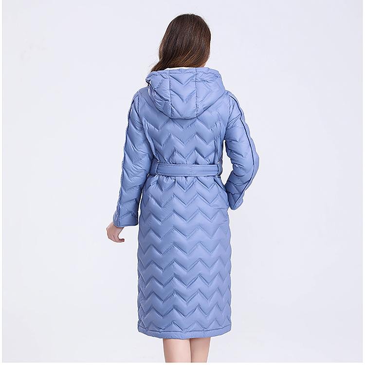 Longer Light Blue Women's Down Jacket