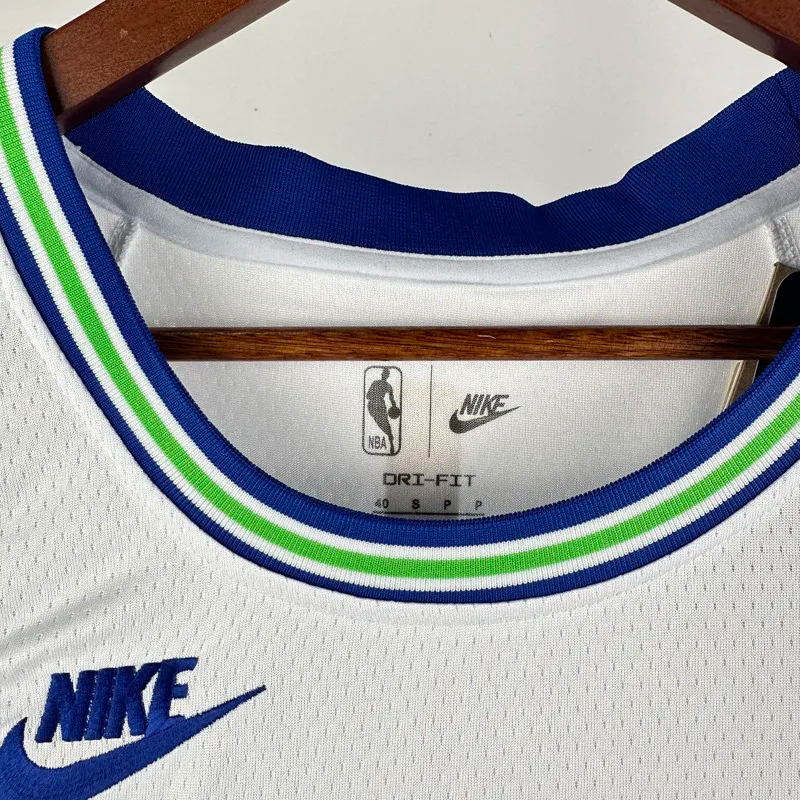 23-24 TIMBERWOLVES ERDWARDS #5 White Top Quality Hot Pressing NBA Jersey(Retro Logo)