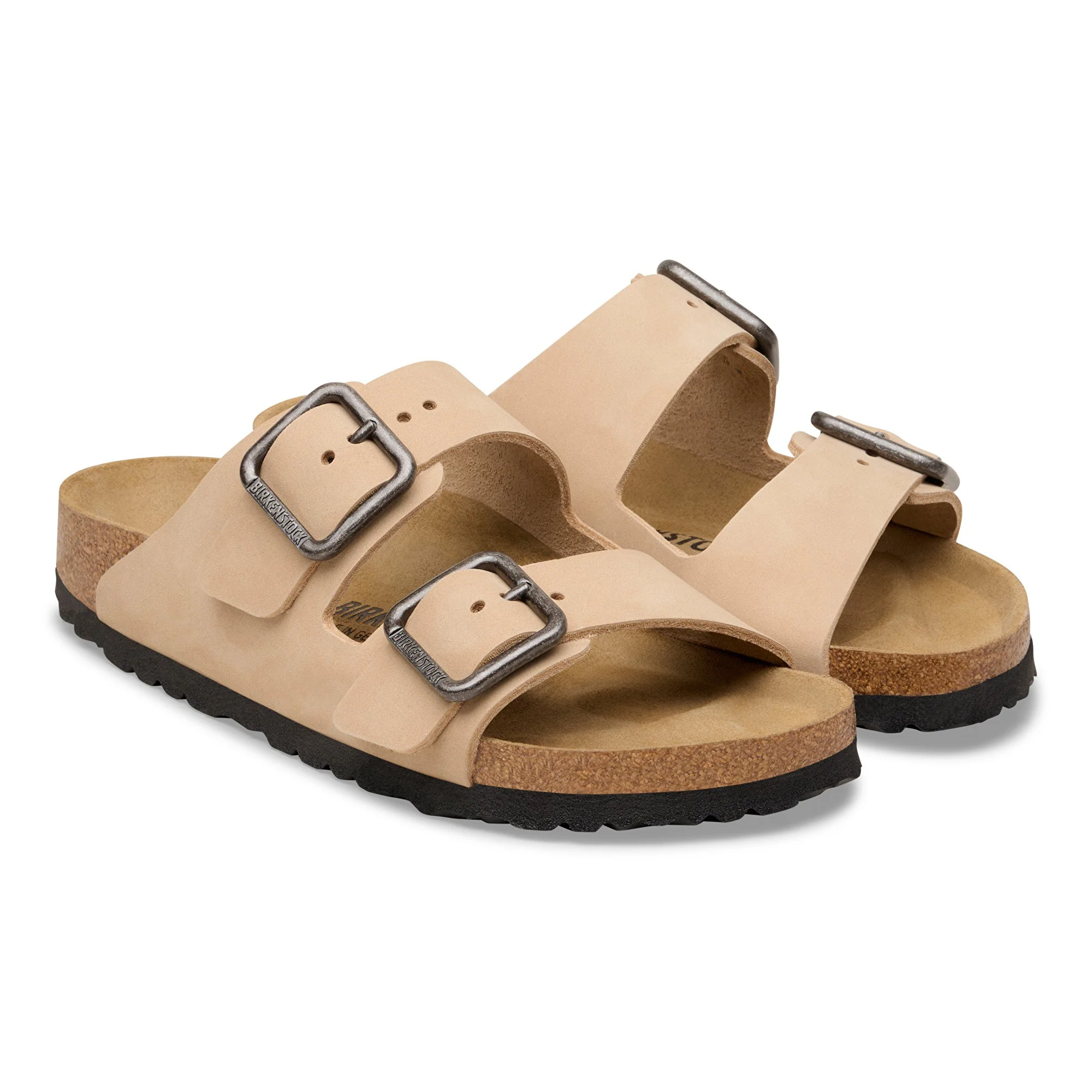 Arizona Wire Buckle Nubuk Leather Sandcastle - leoleo123123