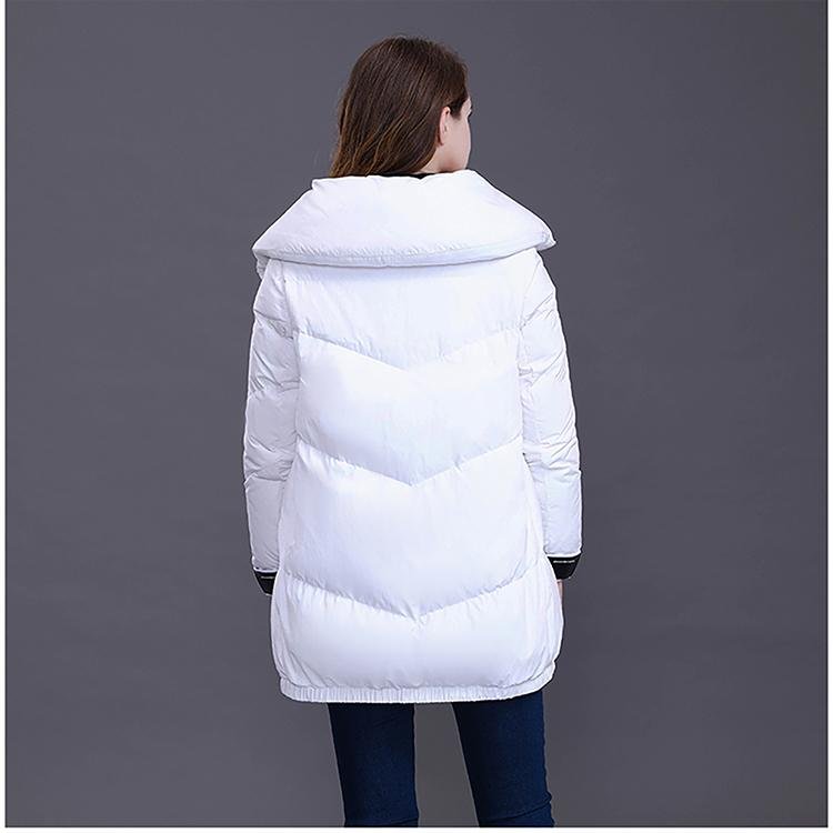 Mid Length Milky Women's Down Jacket