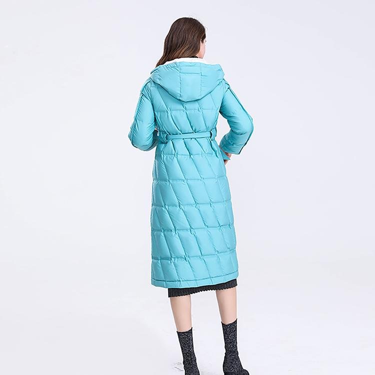 Longer Jadeite Green Women's Down Jacket