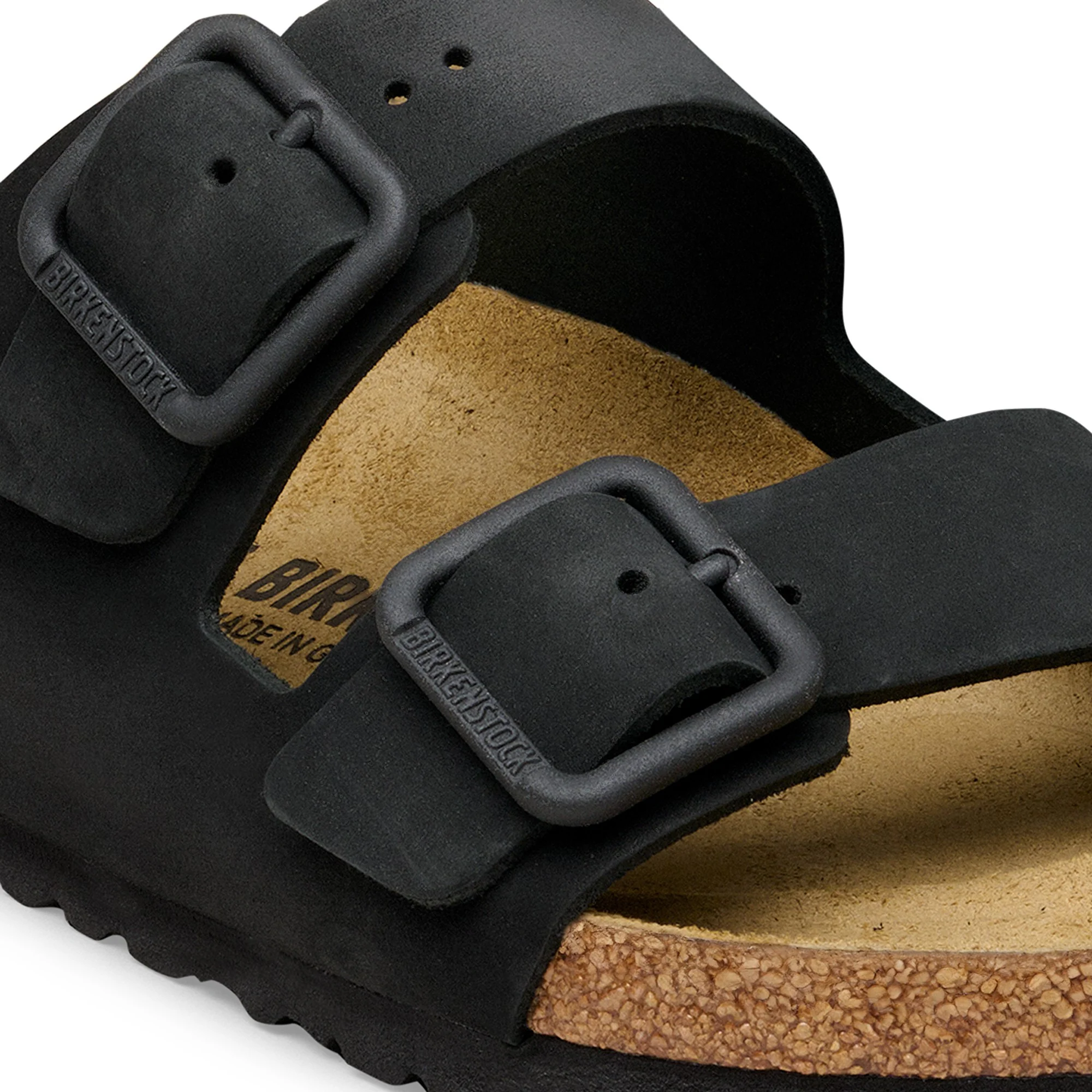 Arizona Wire Buckle Nubuk Leather Black - leoleo123123