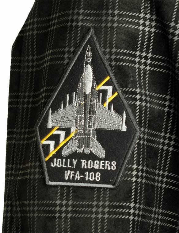 JOLLY ROGERS PRINTED SUEDE BOMBER LEATHER JACKET