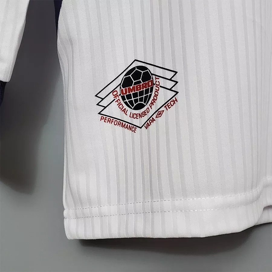 1998 England Home Retro Long Sleeve Soccer Jersey